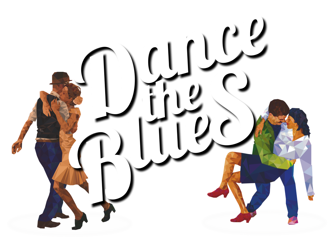 Dance the Blues Logo with Dancers